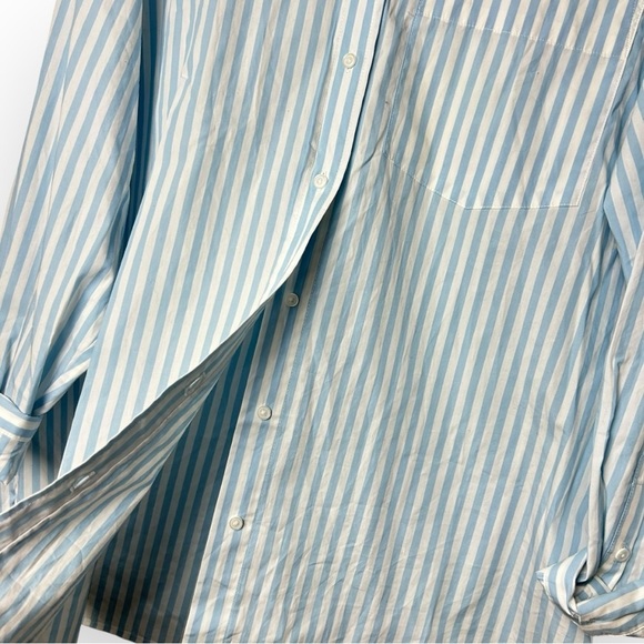 RW&CO Blue & White Stripe Dress Shirt L - Picture 4 of 6